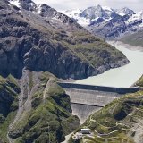 La société hydroélectrique Grande Dixence SA et son barrage emblématique sur le lac des Dix ont enregistré un record de production en 2024 (archives) KEYSTONE/ALESSANDRO DELLA BELLA